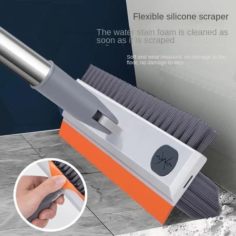 2-in-1 floor scrub brush with a squeegee