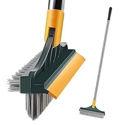 2-in-1 floor scrub brush with a squeegee - Image 2