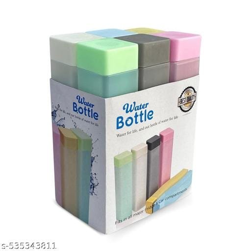 Slim Square Water Bottles (Set of 6)